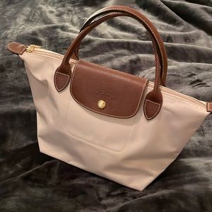 Longchamp Le pliage small handbag- beige/pastel